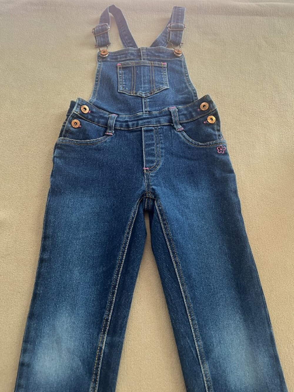 Limited Too Girls Blue Denim Overalls Size 5
